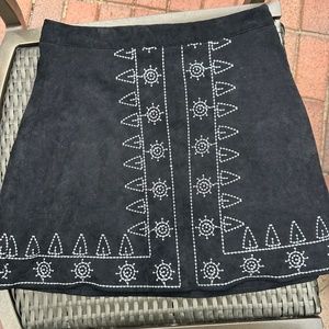 Black Skirt with embroided design